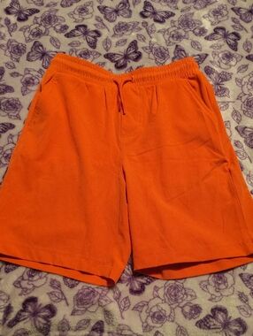 Vineyard Vines Kids Bright Orange Athletic Drawstring Shorts